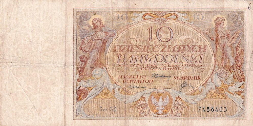 Polsko, 10 Zlotých 1929