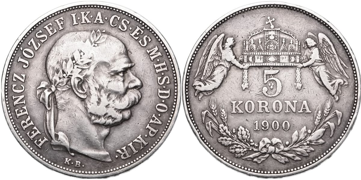 František Josef I. 1848 - 1918, 5 Koruna 1900 KB