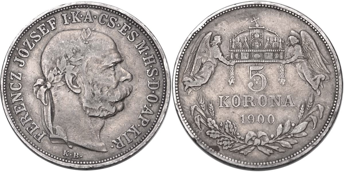 František Josef I. 1848 - 1918, 5 Koruna 1900 KB