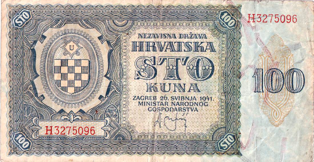 Chorvatsko, 100 Kuna 1941