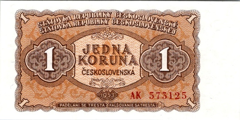 Československo 1953, 1 Kčs 1953