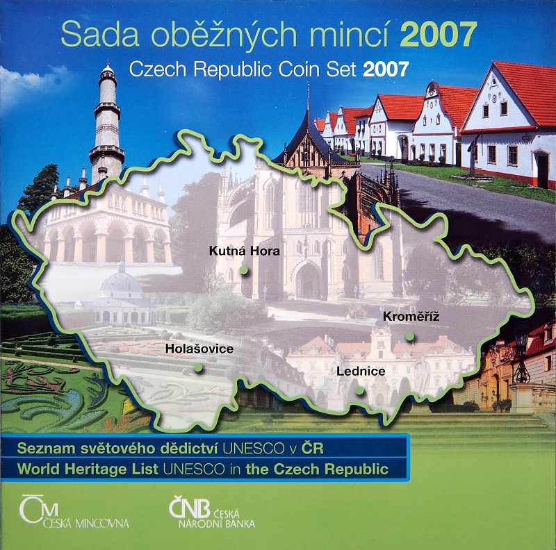 Česká republika, Sada oběžných mincí 2007 UNESCO