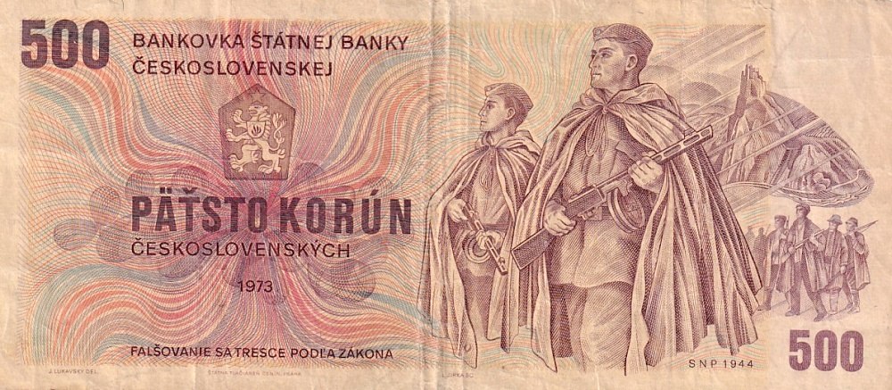 Československo 1970 - 1989, 500 Kčs 1973
