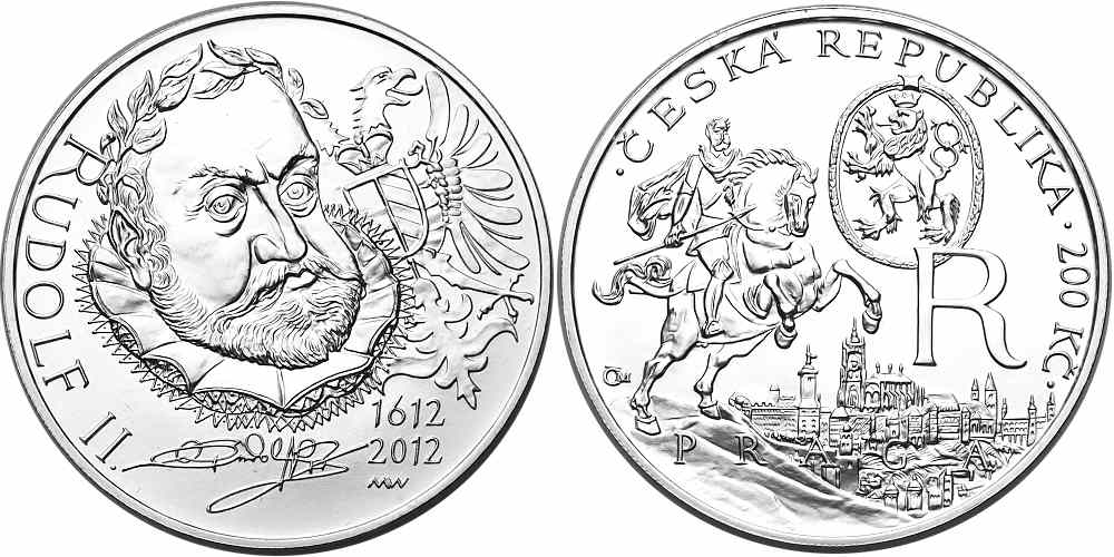 Česká republika, 200 Kč 2012, proof, Rudolf II.