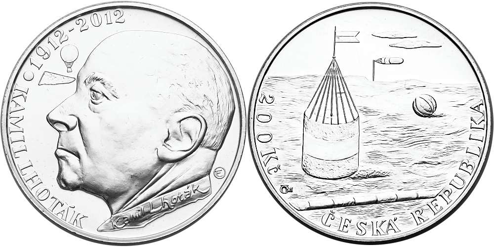 Česká republika, 200 Kč 2012, běžná kvalita, Kamil Lhoták, NENÍ CERTIFIKÁT!