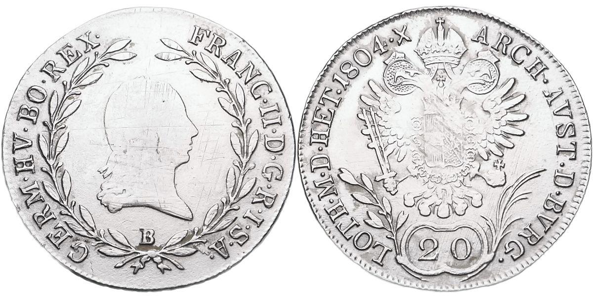 František II. 1792 - 1835, 20 Krejcar 1804 B
