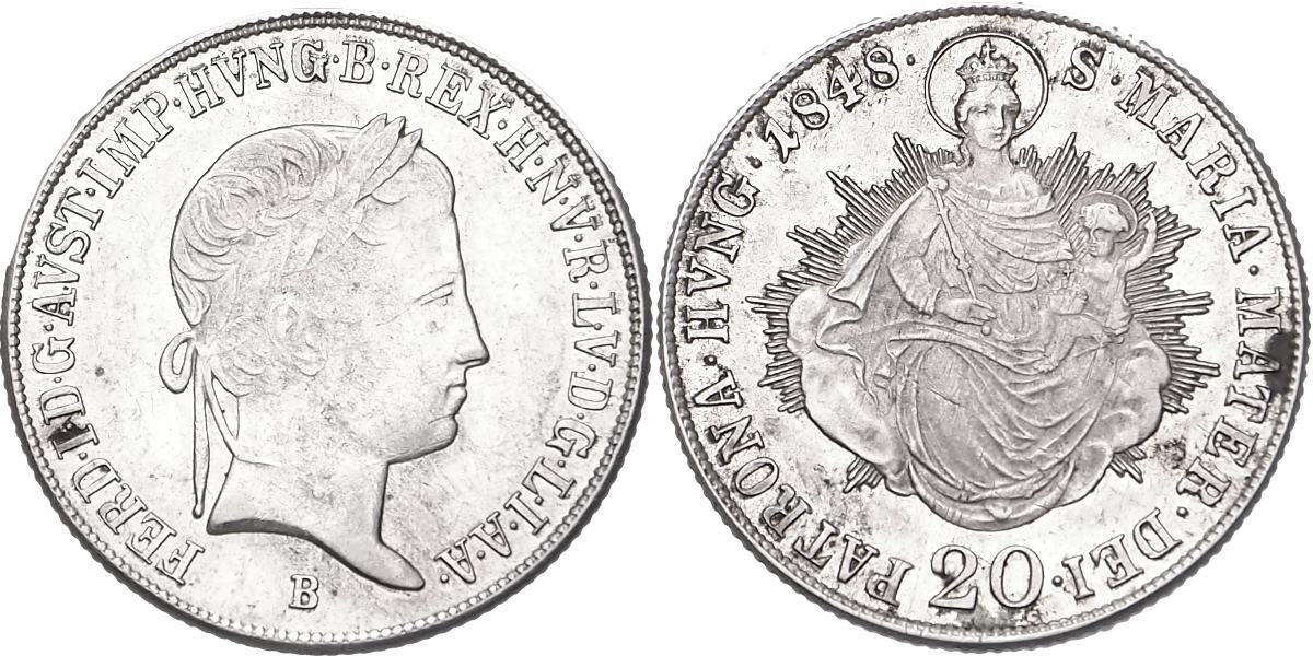 Ferdinand V. 1835 - 1848, 20 Krejcar 1848 B