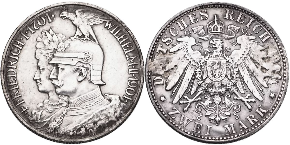 Německo, Prusko, Wilhelm II. 1888 - 1918, 2 Marka 1901