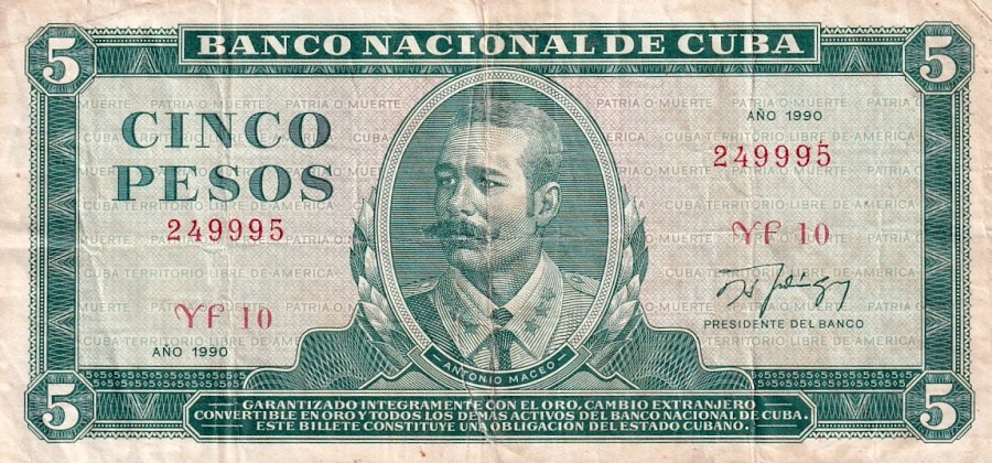 Kuba, 5 Pesos 1990