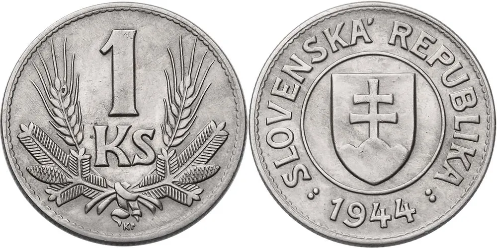 Slovenská republika 1939 - 1945, 1 Koruna 1944