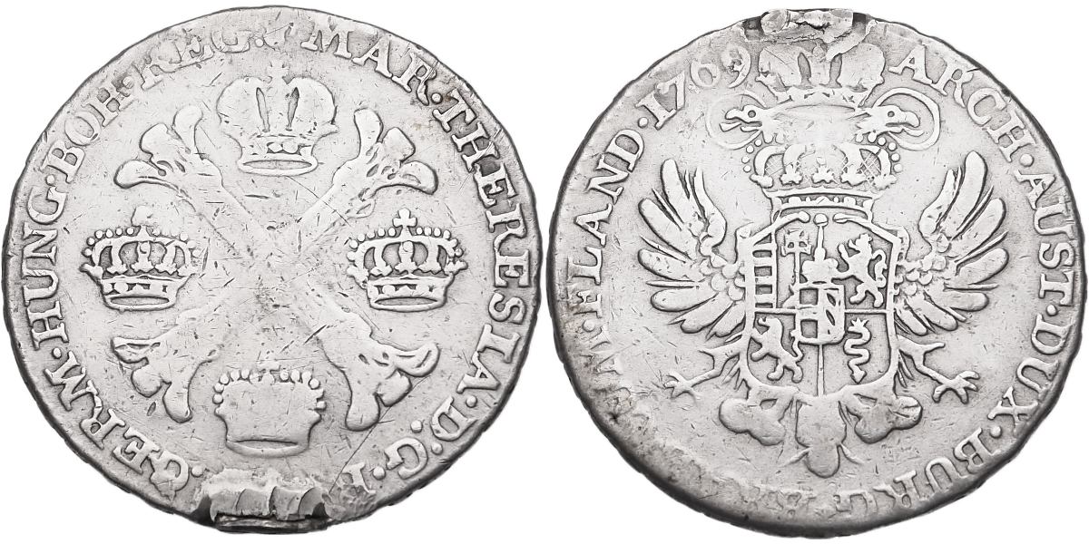 Marie Terezie 1740 - 1780, 1/2 Tolar křížový 1769