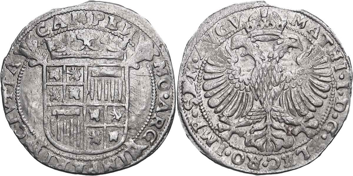 Nizozemí - Kampen s titulem Matiáše II., 6 Stuivers b.l.
