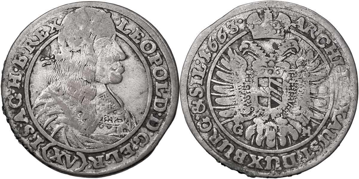 Leopold I., 1657 - 1705, XV Krejcar 1663
