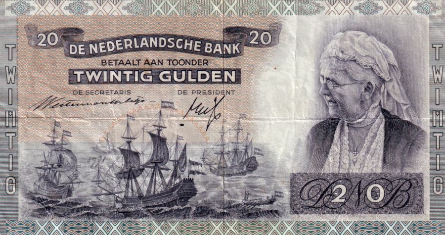 Nizozemí, 20 Gulden 1940
