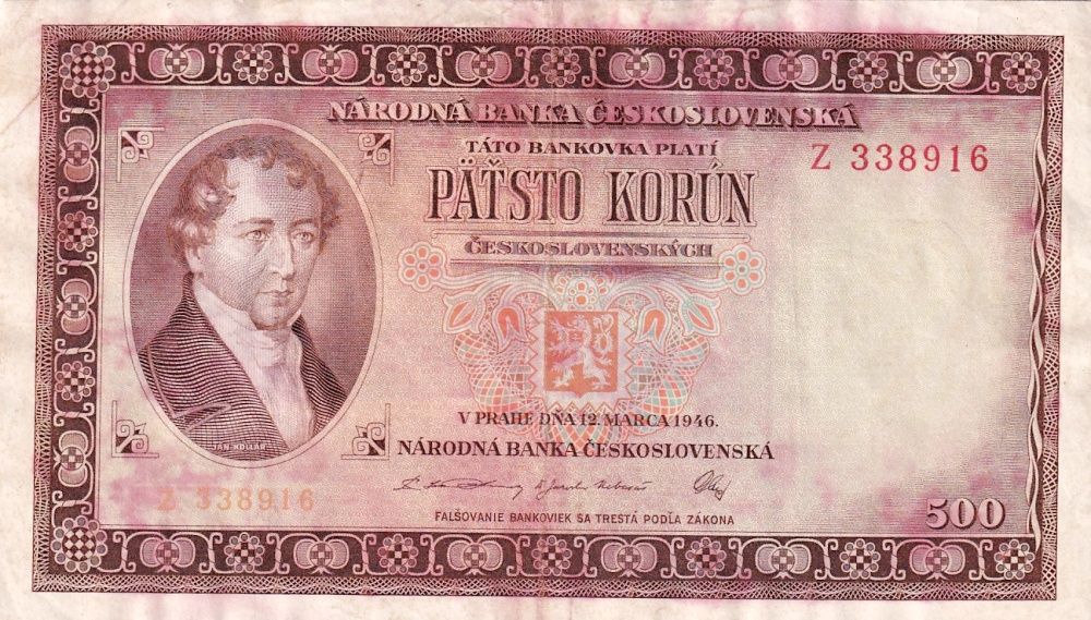 Československo 1945 - 1953, 500 Koruna 1946