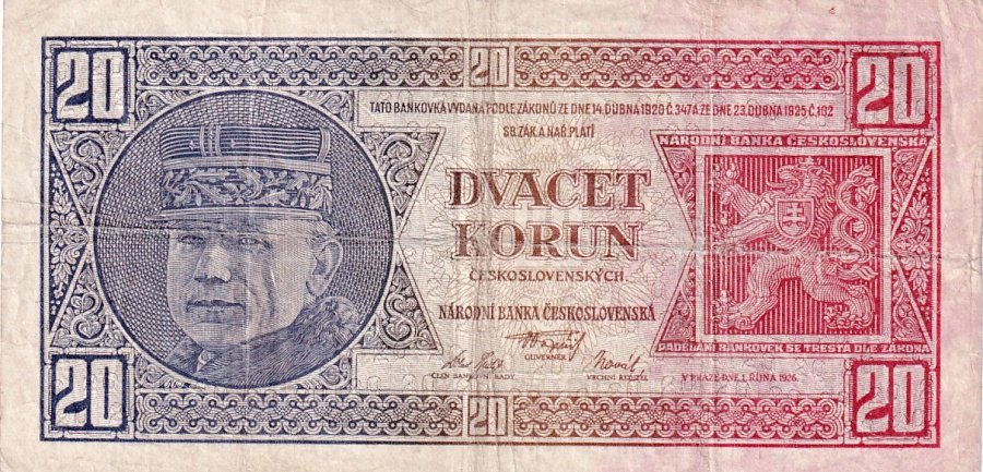 Československo 1919 - 1939, 20 Korun 1926