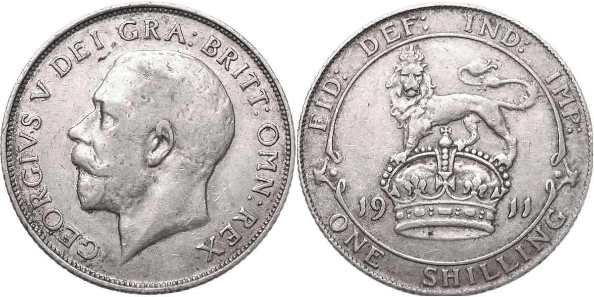 Velká Británie, Jiří V. 1910-1936, 1 Schilling 1911