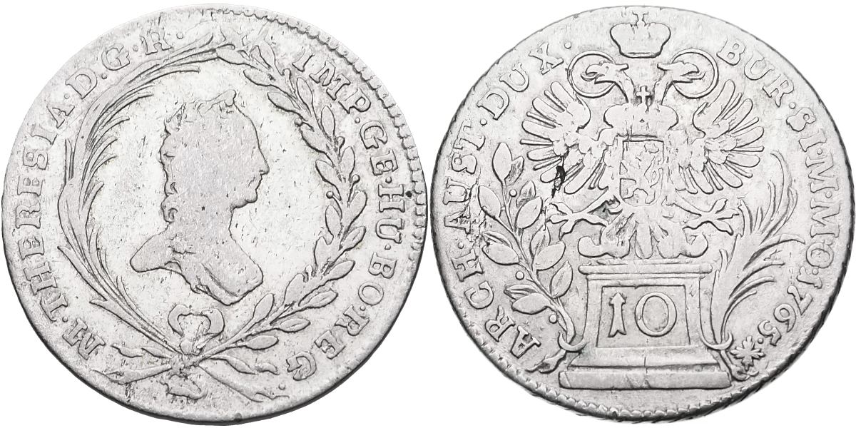 Marie Terezie 1740 - 1780, 10 Krejcar 1765