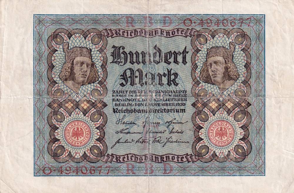 Německo, 100 Marek 1920