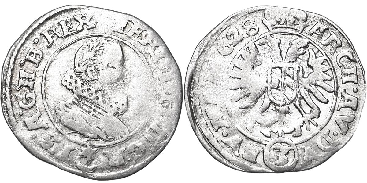 Ferdinand II. 1619 - 1637, 3 Krejcar 1628