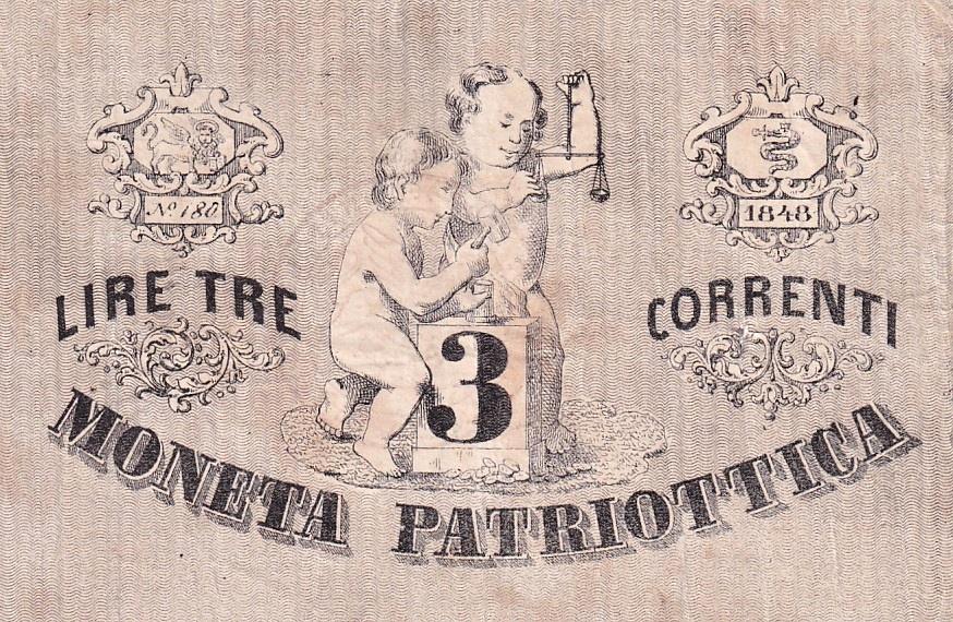 Itálie, 3 Lira, 1848