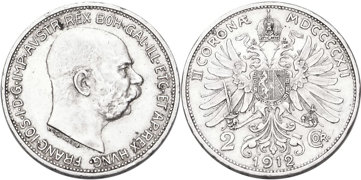 František Josef I. 1848 - 1918, 2 Koruna 1912