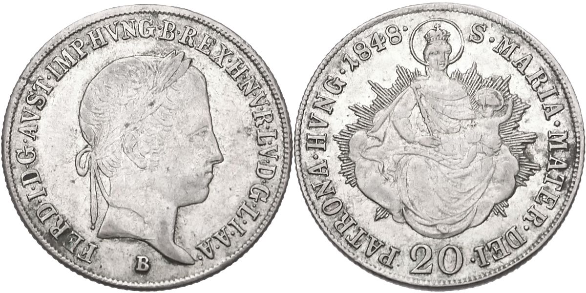 Ferdinand V. 1835 - 1848, 20 Krejcar 1848 B