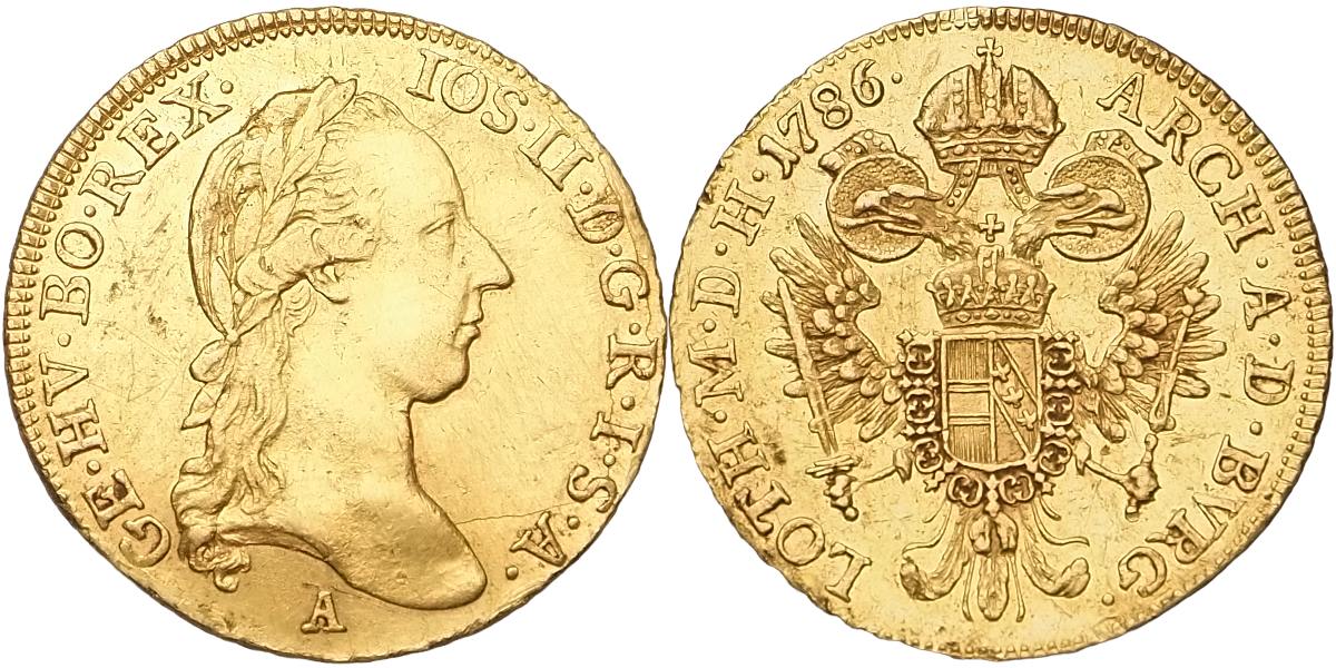 Josef II. 1765 - 1790, Dukát 1786 A