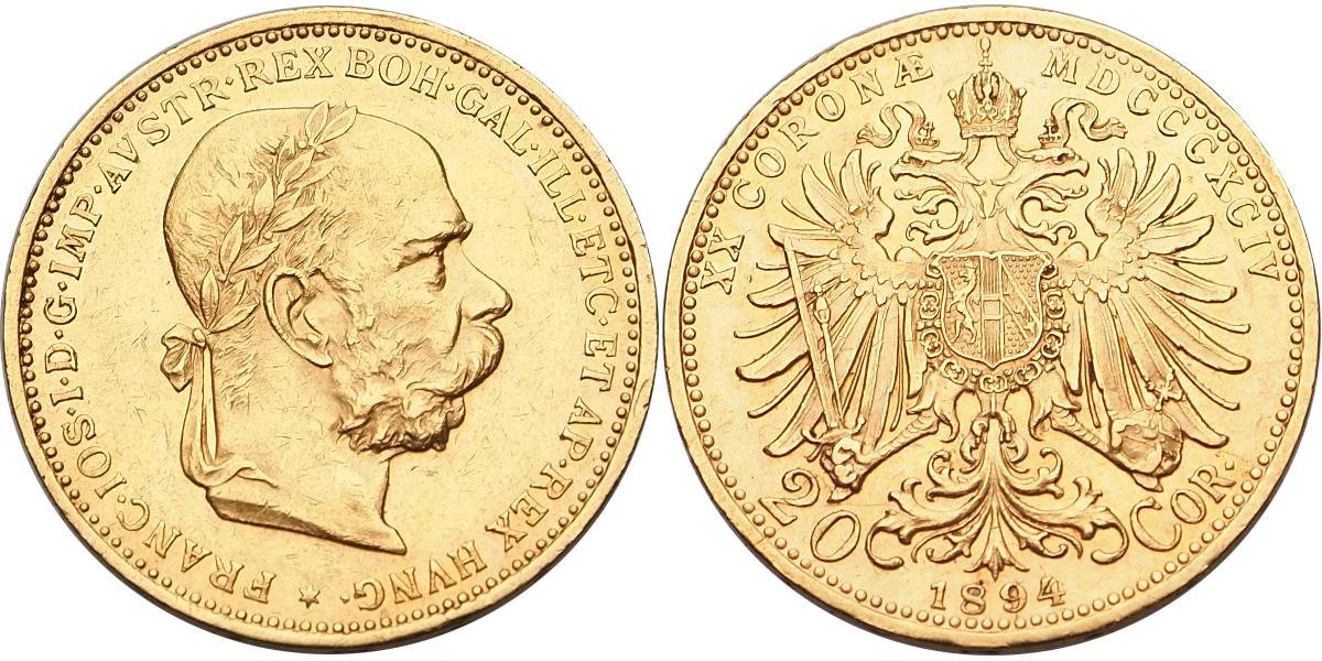 František Josef I. 1848 - 1918, 20 Koruna 1894