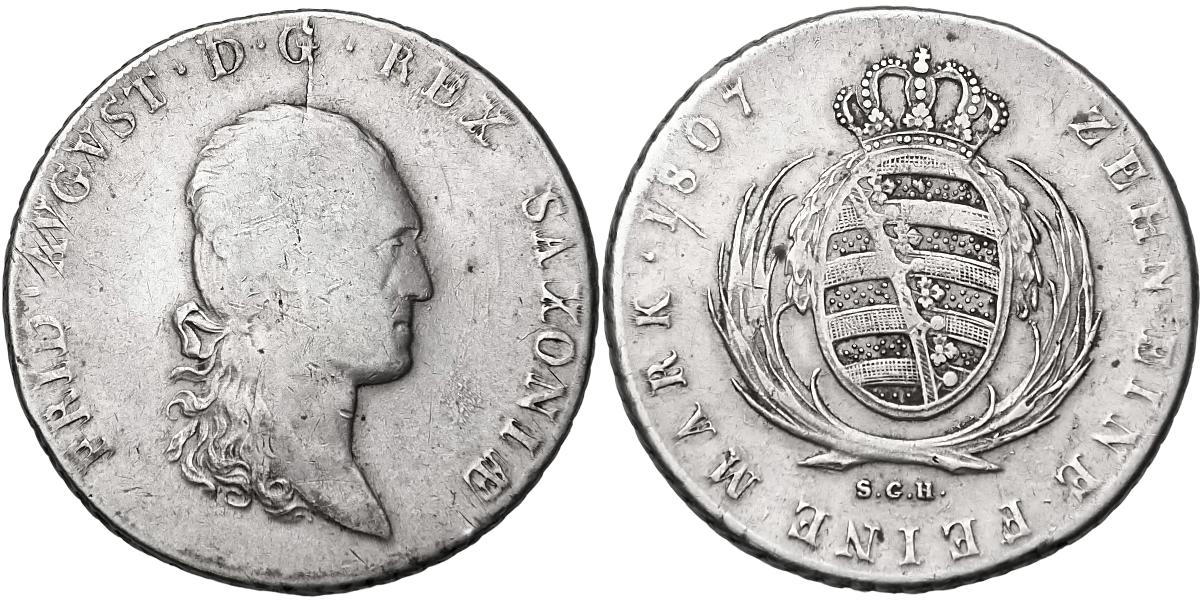 Německo, Sasko Friedrich August III./I. 1763 - 1827, Tolar 1807 SGH