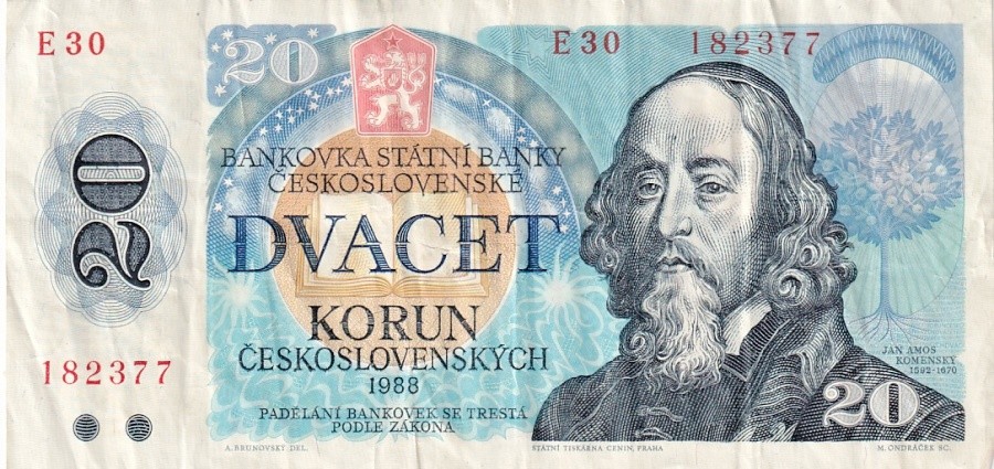Československo 1970 - 1989, 20 Kčs 1988