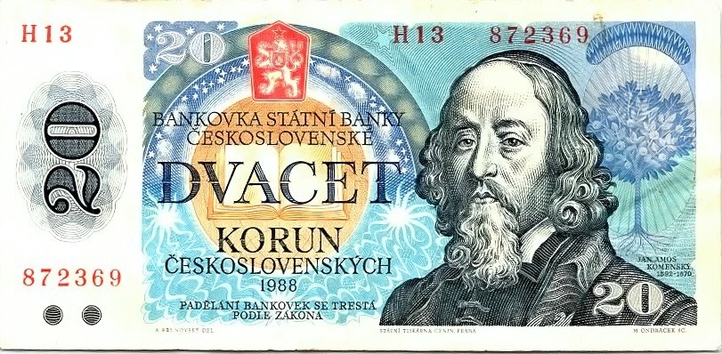 Československo 1970 - 1989, 20 Kčs 1988