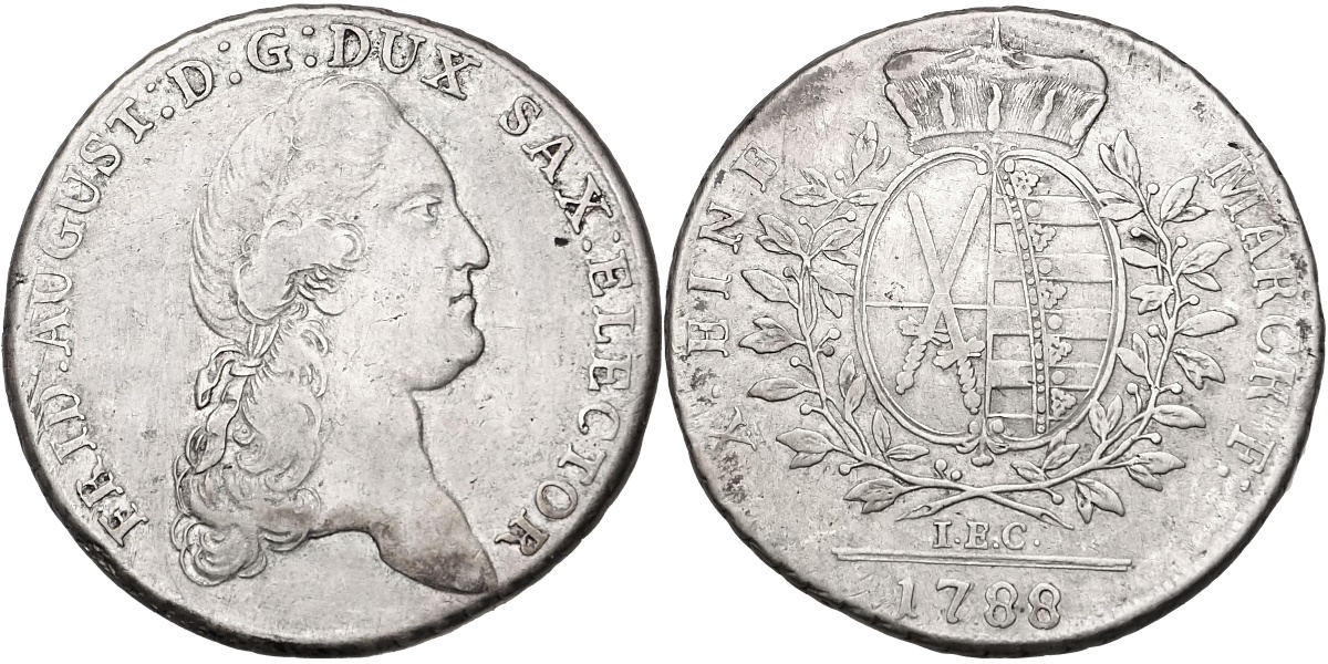 Německo, Sasko, Fridrich August III. 1763 - 1806, Tolar 1788 IEC