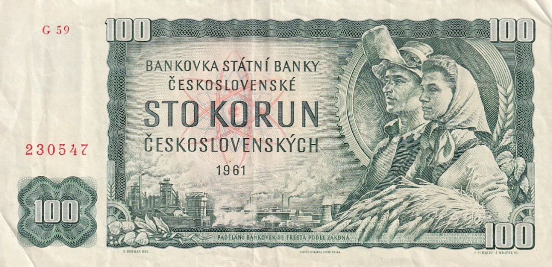 Československo 1958 - 1964, 100 Kčs 1961