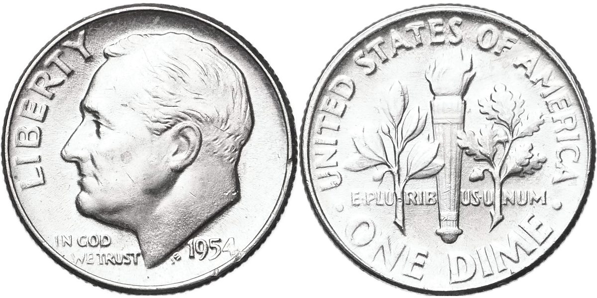 USA, 10 Cent (One Dime) 1954