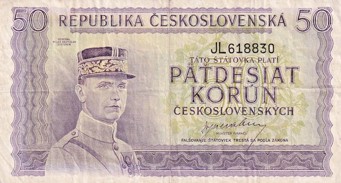 Československo 1945 - 1953, 50 Korun b.l. (1945)