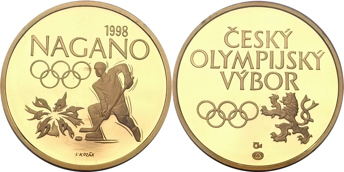 Česká republika - Au Medaile 1998 OH Nagano 1998 proof