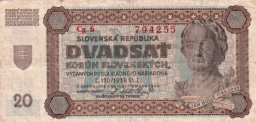 Slovenská republika 1939 - 1945, 20 Korun 1942