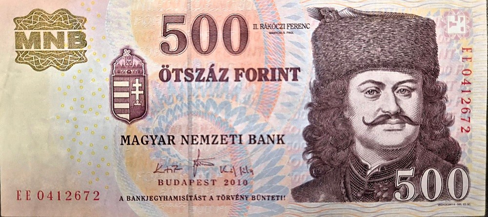 Maďarsko, 500 Forint 2010