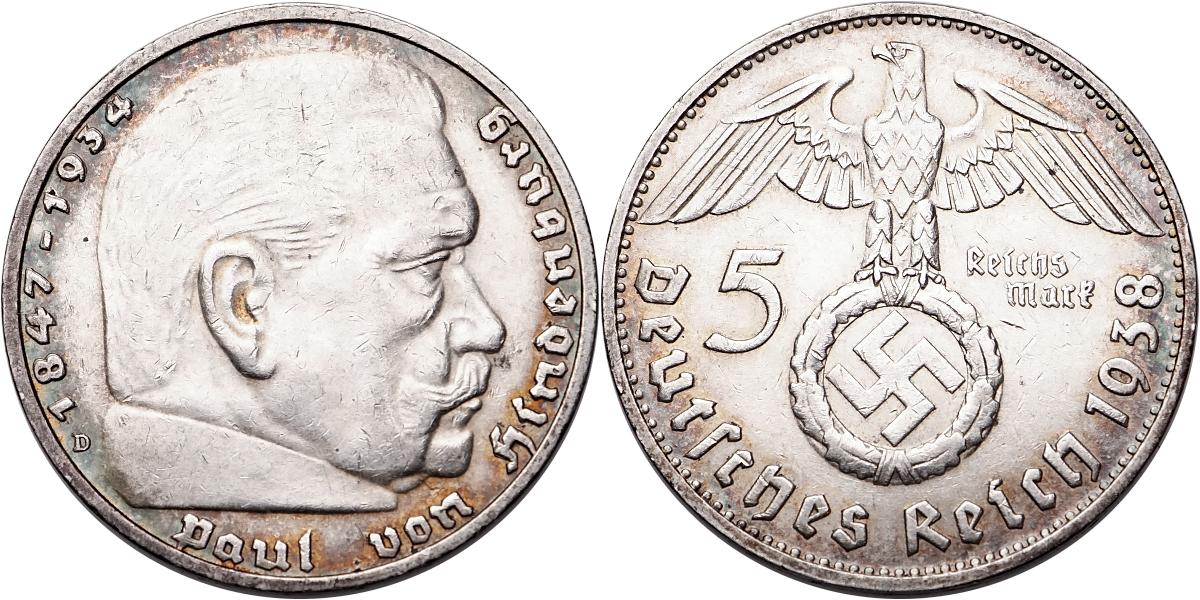 Německo, 5 Marka 1938 D