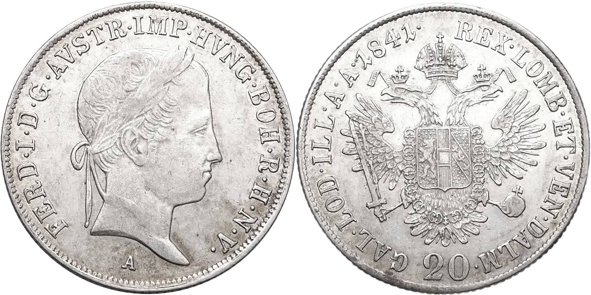 Ferdinand V. 1835 - 1848, 20 Krejcar 1841 A