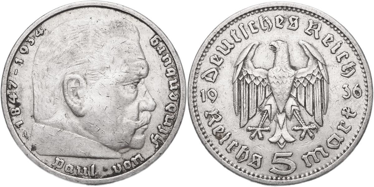 Německo, 5 Marka 1936 A