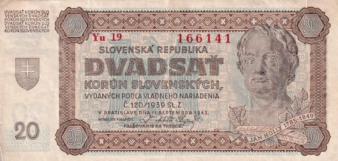 Slovenská republika 1939 - 1945, 20 Korun 1942