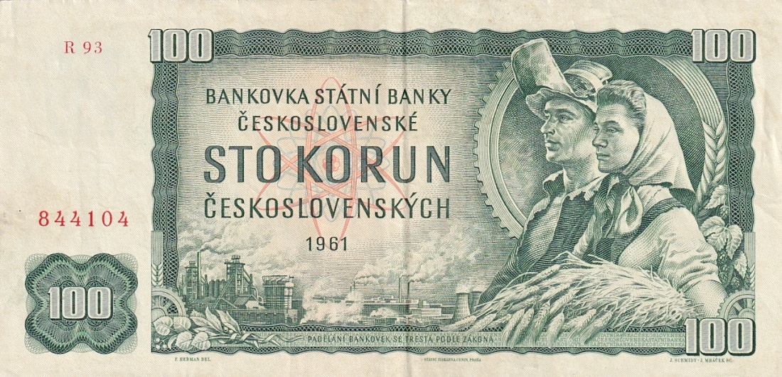Československo 1958 - 1964, 100 Koruna 1961