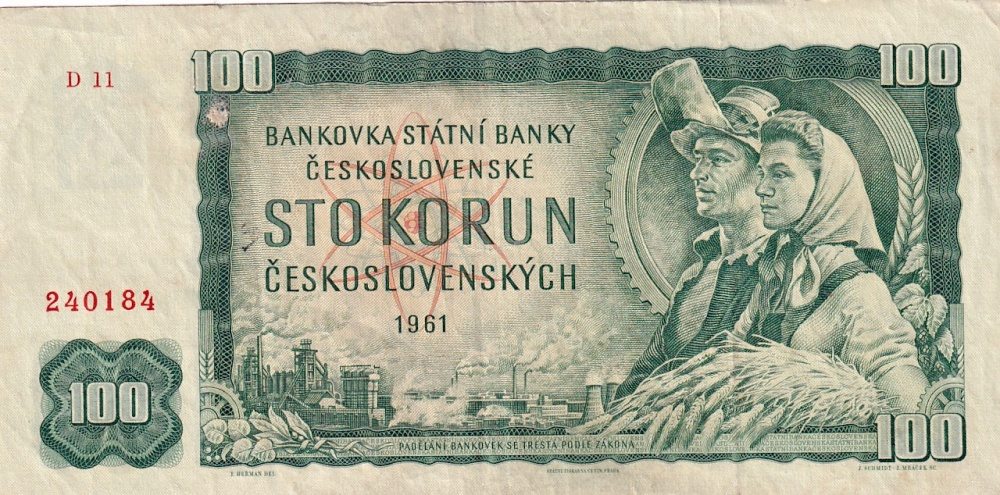 Československo 1958 - 1964, 100 Koruna 1961