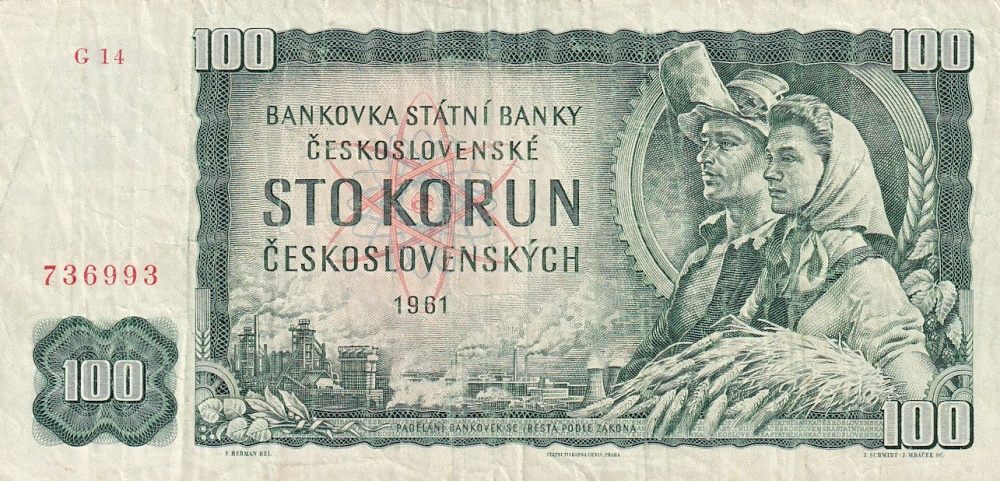 Československo 1958 - 1964, 100 Kčs 1961