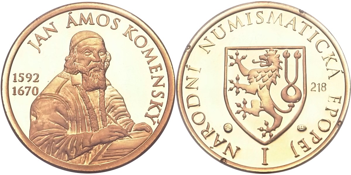 Česká republika - Au medaile Jan Amos Komenský