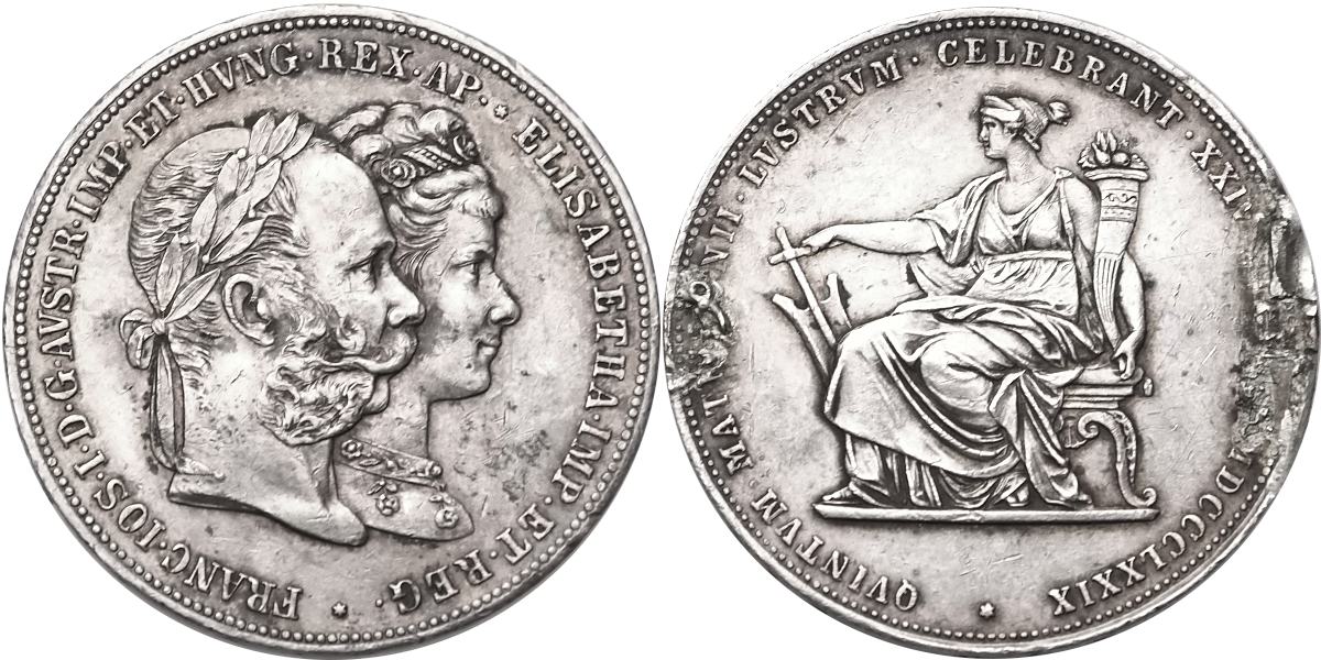 František Josef I. 1848 - 1918, 2 Zlatník 1879 spona