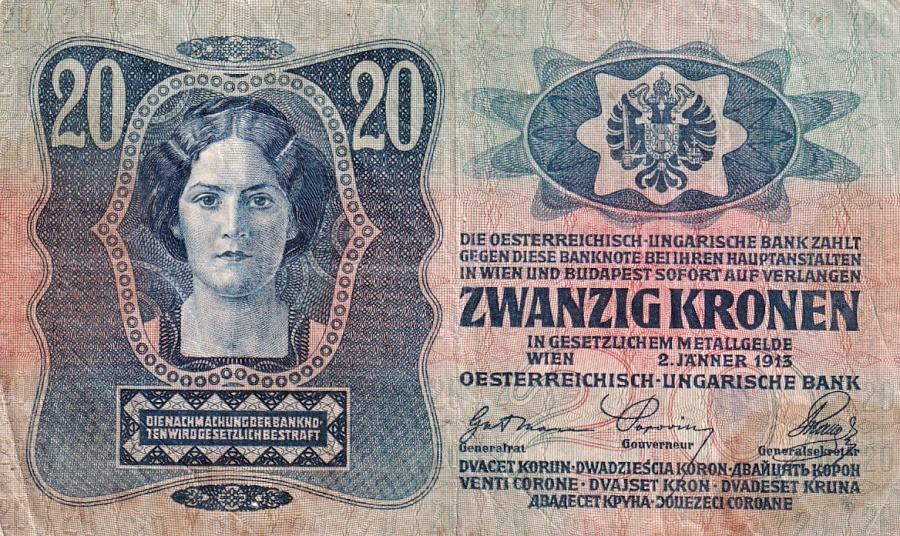 Rakousko - Uhersko, 1867 - 1918, 20 Koruna 1913