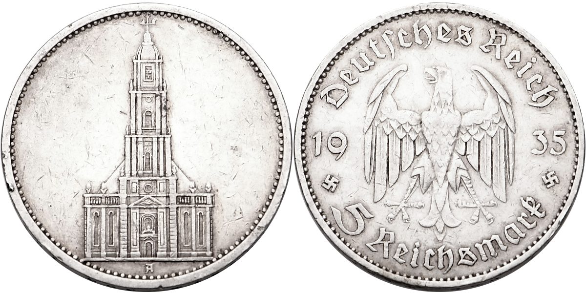 Německo, 5 Marka 1935 A, kostel